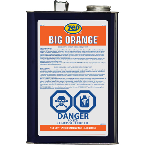 D&eacute;graissant industriel aux agrumes Big Orange, 3,78 L Quali-T-Solutions