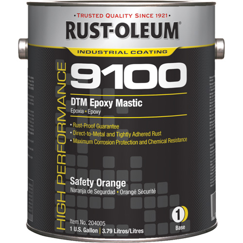 9100 System DTM Epoxy Mastic Base, Safety Orange, Gallon Quali-T-Solutions