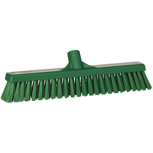 T&ecirc;te de balai-brosse &agrave; soies combin&eacute;es, Crins Cors&eacute;/Fin, 16-1/2", Polyester, Vert Quali-T-Solutions