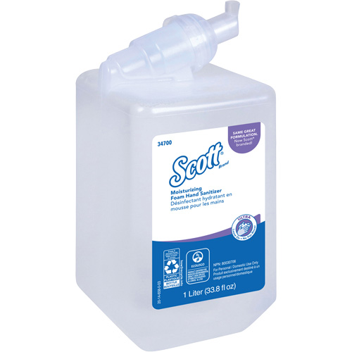 Scott&reg; Control Super Moisturizing Foam Hand Sanitizer, 1000 ml, Cartridge Refill, 70% Alcohol Quali-T-Solutions