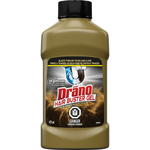 Produit d&eacute;bouchant extra puissant pour les bouchons de cheveux de Drano Quali-T-Solutions