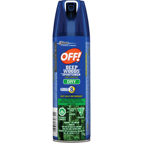OFF! Deep Woods&reg; for Sportsmen Dry Insect Repellent, 30% DEET, Aerosol, 113 g Quali-T-Solutions