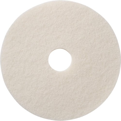 Tampons &agrave; polir pour planchers, 12", Polissage, Blanc Quali-T-Solutions
