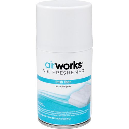 AirWorks&reg; Metered Air Fresheners, Fresh Linen, Aerosol Can Quali-T-Solutions