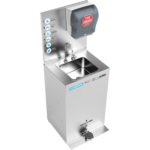 Poste de nettoyage des mains portable MRSink Quali-T-Solutions
