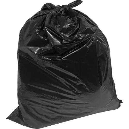 Sacs &agrave; d&eacute;chets de calibre industriel, R&eacute;gulier, 26" la x 36" lo, 0,7 mil, Noir, Capacit&eacute; 45 L (12 gal.) Quali-T-Solutions