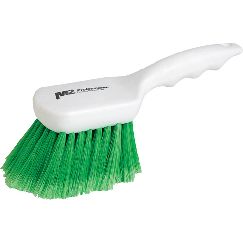 Short Handle Detail Brush, 9" L, Synthetic Bristles, Green Quali-T-Solutions