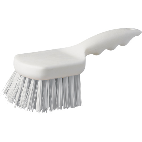 Short Handle Pot Brush, 9" L, Polypropylene Bristles, White Quali-T-Solutions