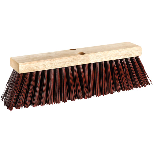 Street Push Broom, 14", X-Coarse, Polypropylene Bristles Quali-T-Solutions