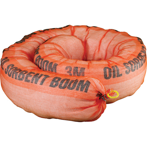 Barri&egrave;re de pollution absorbante pour produits p&eacute;troliers, Huile seulement, 1,5' lo x 10" la, Absorption 69,3 gal Quali-T-Solutions