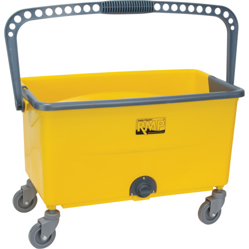 Microfibre Mop Bucket & Wringer, Strainer, 11 US Gal. (44 Quart), Yellow Quali-T-Solutions