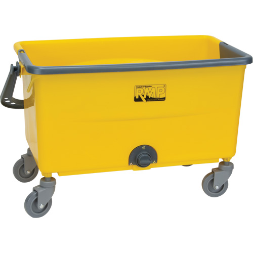 Microfibre Mop Bucket & Wringer, Strainer, 11 US Gal. (44 Quart), Yellow Quali-T-Solutions