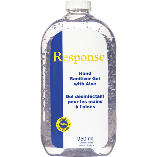 Gel d&eacute;sinfectant pour les mains &agrave; l'alo&egrave;s Response, 950 ml, Recharge, 70 % alcool Quali-T-Solutions