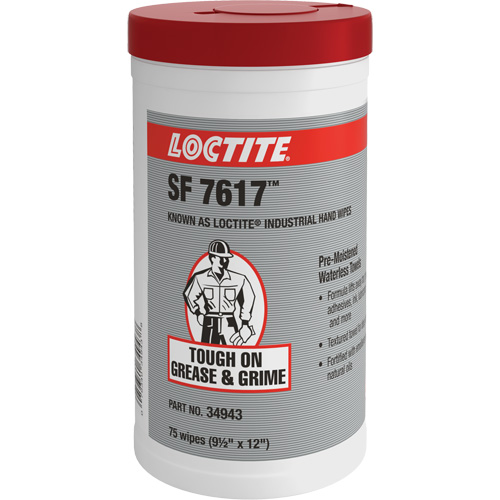 SF 7617 Industrial Hand Wipes, 75 Wipes, 12" x 9-1/2" Quali-T-Solutions