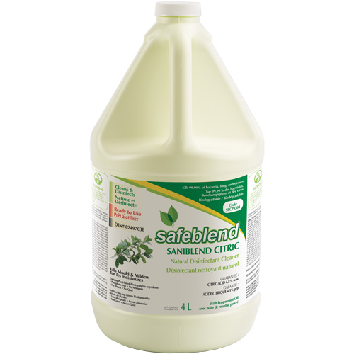 Nettoyant d&eacute;sinfectant CITRIC &agrave; l'huile de menthe poivr&eacute;e, 4 L, Cruche Quali-T-Solutions