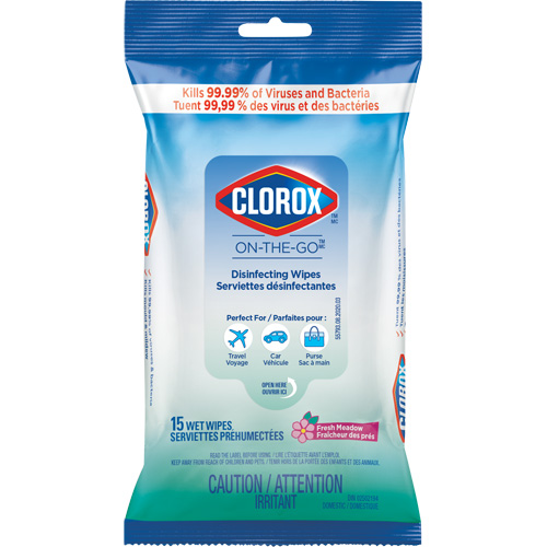 Lingettes d&eacute;sinfectantes On the Go, 15 lingettes Quali-T-Solutions