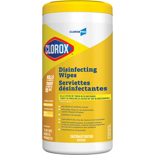 Lingettes d&eacute;sinfectantes, 75 lingettes Quali-T-Solutions