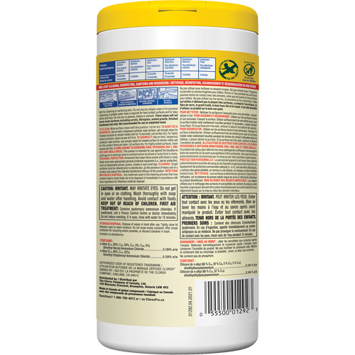 Lingettes d&eacute;sinfectantes, 75 lingettes Quali-T-Solutions