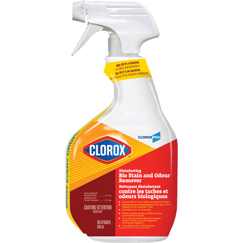 Nettoyant d&eacute;sinfectant contre les taches et odeurs biologiques, 946 ml, Bouteille &agrave; g&acirc;chette Quali-T-Solutions