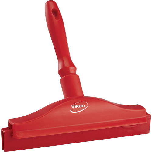 Raclette &agrave; lame double ultra hygi&eacute;nique, 10", Rouge Quali-T-Solutions