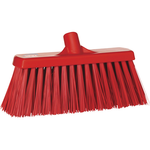 Balai-brosse robuste, Crins Ferme, 13", Polyester, Rouge Quali-T-Solutions