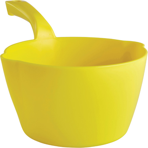 Pelle &agrave; main ronde, Plastique, Jaune, 64 oz Quali-T-Solutions