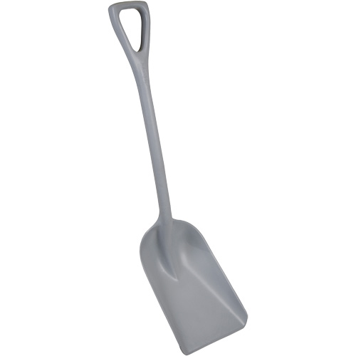 One-Piece Metal Detectable Shovel, 10" x 14" Blade, 37-1/2" Length, Plastic, Grey Quali-T-Solutions