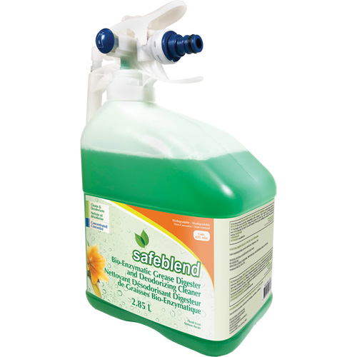 Produit d&eacute;graissant concentr&eacute; &agrave; base denzyme et nettoyant d&eacute;sodorisant, Cruche Quali-T-Solutions