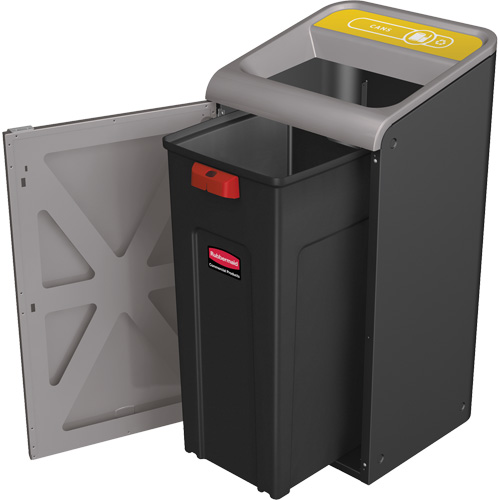 Conteneur pour d&eacute;chets de papier Configure, Vrac/Bord de rue/De bureau, Acier, 45 gal. US Quali-T-Solutions