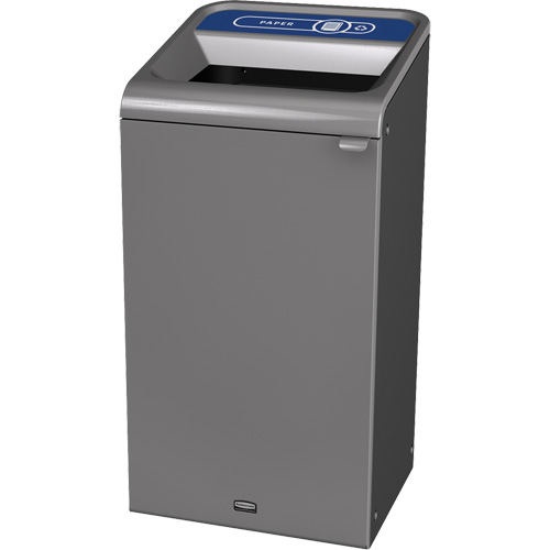 Conteneur pour d&eacute;chets de papier Configure, Vrac/Bord de rue/De bureau, Acier, 23 gal. US Quali-T-Solutions