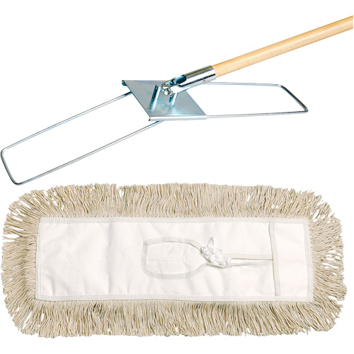 Syst&egrave;me de vadrouille &agrave; &eacute;pousseter Break-Ezy, Style &agrave; attacher, Coton, 36" lo x 5" la Quali-T-Solutions