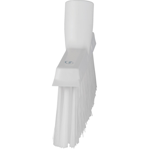 Balai biseaut&eacute; avec pas de vis inclin&eacute;, Crins Moyen, 10", Polyester, Blanc Quali-T-Solutions