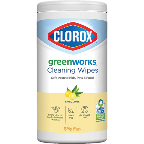 Lingettes nettoyantes GreenWorks, 75 lingettes Quali-T-Solutions