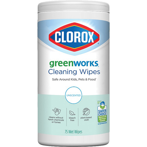 Lingettes nettoyantes GreenWorks, 75 lingettes Quali-T-Solutions