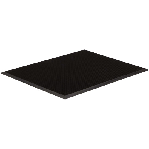 Tapis dentr&eacute;e Gritstop Fingermat, Caoutchouc, Grattoir Type, Motif Style pointe de doigt, 3' x 5', Noir Quali-T-Solutions