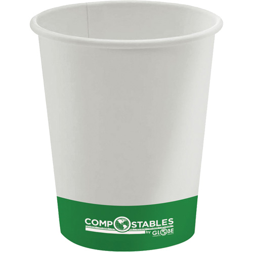 Gobelets en papier compostable chaud/froid &agrave; paroi simple, 20 oz, Multicolore Quali-T-Solutions