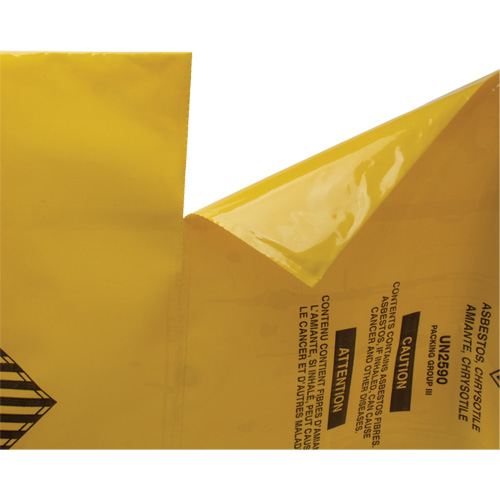 Hazardous Waste Liners, Asbestos, 40" L x 26" W, 3 mils Quali-T-Solutions
