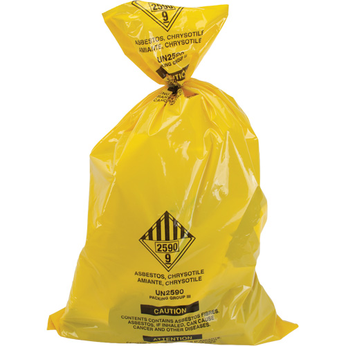 Hazardous Waste Liners, Asbestos, 40" L x 26" W, 3 mils Quali-T-Solutions