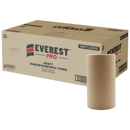 Essuie-mains en rouleaux Kraft, 1 pli, D&eacute;rouler par le centre, 205' lo Quali-T-Solutions