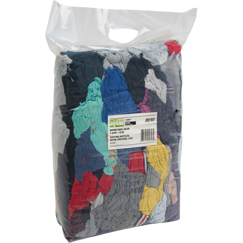 Chiffons fabriqu&eacute;s &agrave; partir de mat&eacute;riaux recycl&eacute;s, Coton, M&eacute;lange de couleurs, 10 lb Quali-T-Solutions