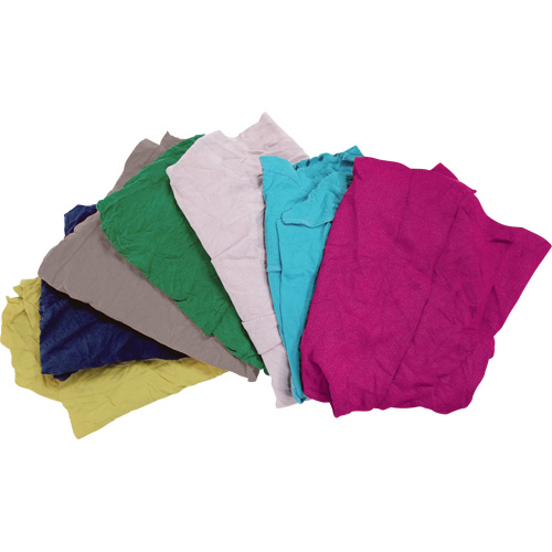 Chiffons fabriqu&eacute;s &agrave; partir de mat&eacute;riaux recycl&eacute;s, Coton, M&eacute;lange de couleurs, 10 lb Quali-T-Solutions