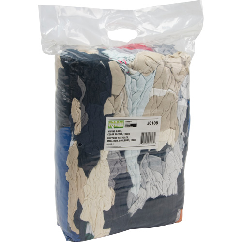 Chiffons fabriqu&eacute;s &agrave; partir de mat&eacute;riaux recycl&eacute;s, Molleton, M&eacute;lange de couleurs, 10 lb Quali-T-Solutions