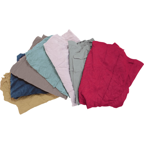 Chiffons fabriqu&eacute;s &agrave; partir de mat&eacute;riaux recycl&eacute;s, Molleton, M&eacute;lange de couleurs, 10 lb Quali-T-Solutions