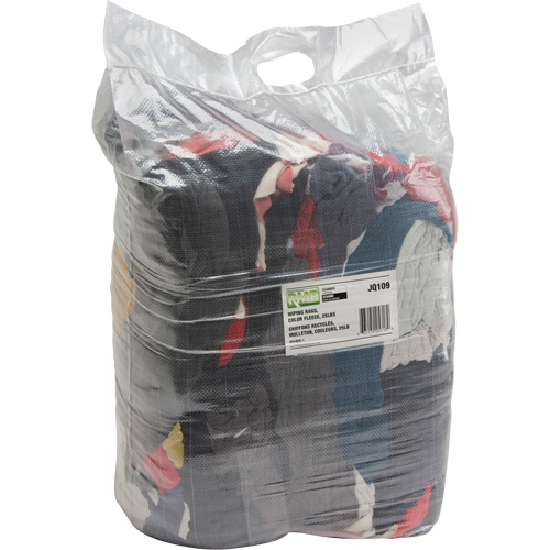 Chiffons fabriqu&eacute;s &agrave; partir de mat&eacute;riaux recycl&eacute;s, Molleton, M&eacute;lange de couleurs, 25 lb Quali-T-Solutions