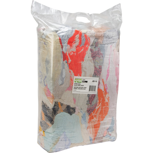 Recycled Material Wiping Rags, Terrycloth, Mix Colours, 25 lbs. Quali-T-Solutions
