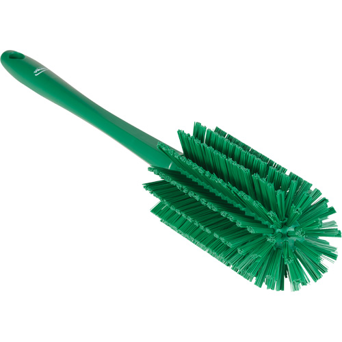 Brosse moyenne avec manche, Soies Ferme, Longueur de 17", Vert Quali-T-Solutions