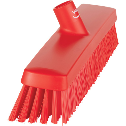 Push Broom Head, Fine/Stiff Bristles, 16-1/2", Polyester/Polypropylene, Red Quali-T-Solutions