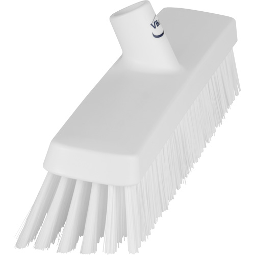 Push Broom Head, Fine/Stiff Bristles, 16-1/2", Polyester/Polypropylene, White Quali-T-Solutions