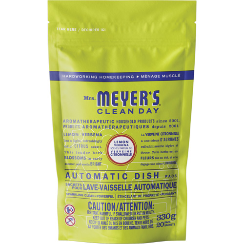 Sachets de d&eacute;tergent pour lave-vaisselle automatique Mrs. Meyer's Clean Day, Capsules, 330 g, Verveine citronnelle Quali-T-Solutions