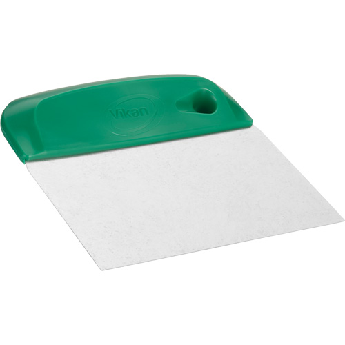 Flexible Stainless Steel Dough Cutter/Scraper, Green, 4-1/2" W x 5-3/4" L Quali-T-Solutions